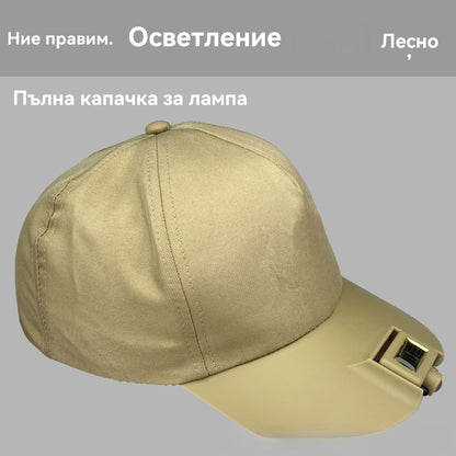 🧢🌙🔦🔥Вграден интелигентен LED капак за лампа, външна нощна светлина за риболов, лесна за зареждане и дълъг живот на батерията