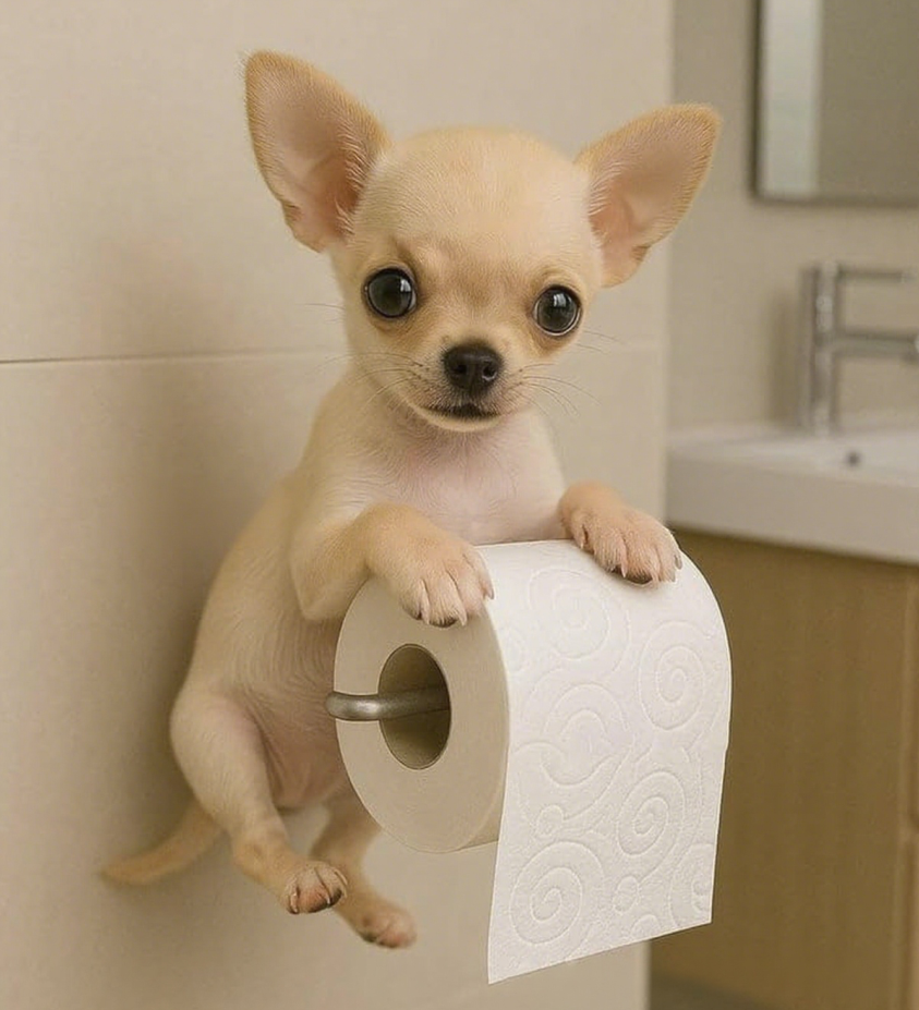 🐕🐕【Купете едно, вземете второ безплатно】Сладък държач за тоалетна хартия с тема кученце