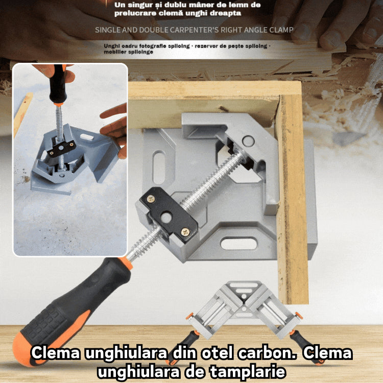 ⚒️Едноръкохваткова 90-градусова PP плюс въглеродна стомана, правоъгълна скоба за дървообработване