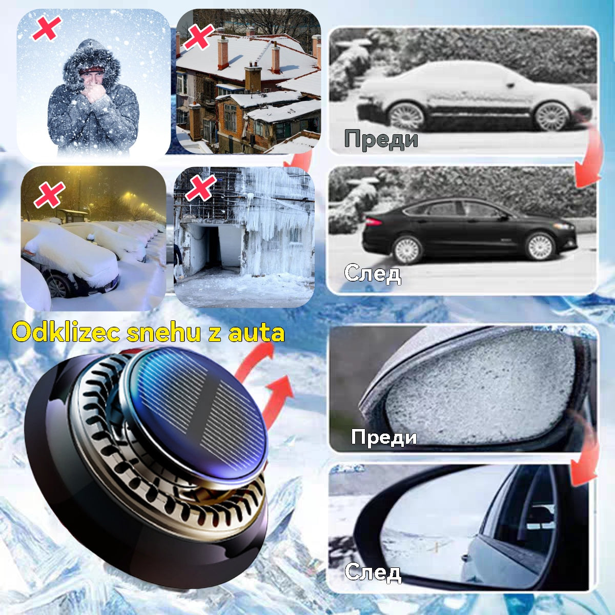 ⛄🚗【Зимни принадлежности】Устройство против замръзване и снегопочистване с електромагнитни молекулярни електромагнитни смущения