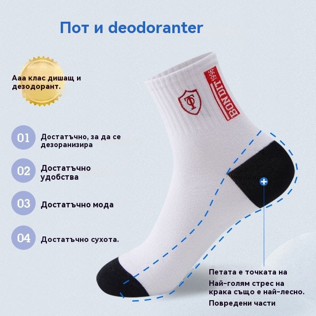 🧦🔥【Купете 5, вземете 5 безплатно】Мъжки термо дезодорант чорапи абсорбират потта