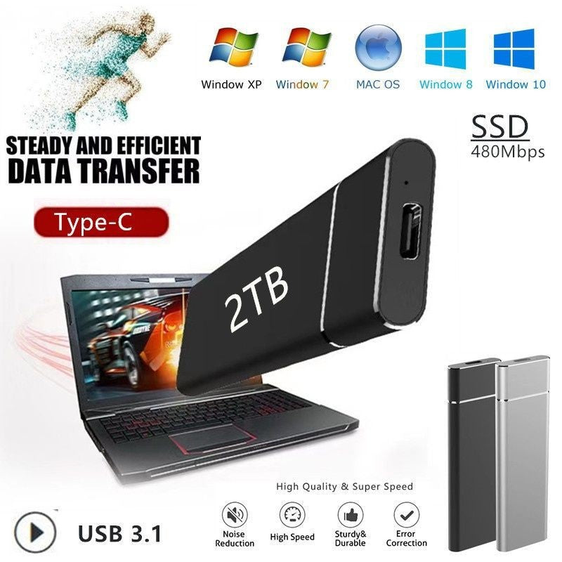 ⚡【1 TB, 2 TB, 4 TB, 8 TB, 12 TB, 16 TB】Мобилен SSD диск SSD