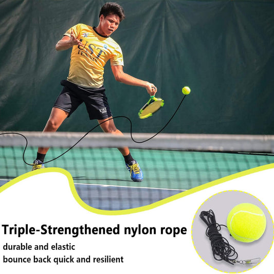 👍🎾🎾Професионален тенис корд с отскок на въжето, висока еластичност и издръжливост, единично фиксирано устройство за тренировки