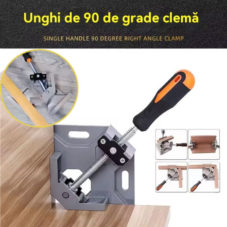⚒️Едноръкохваткова 90-градусова PP плюс въглеродна стомана, правоъгълна скоба за дървообработване