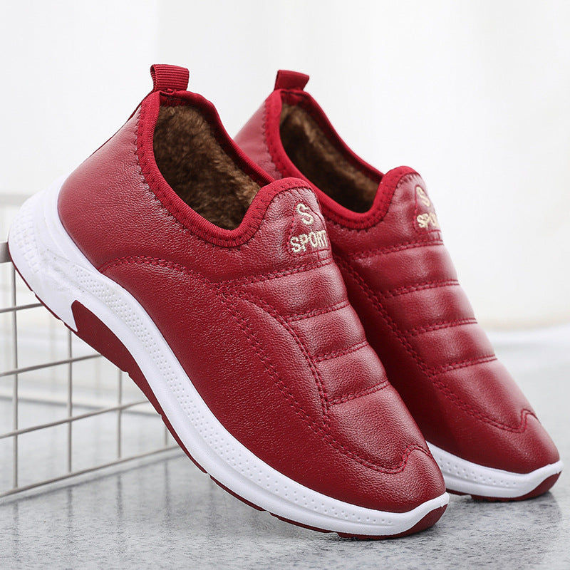 👢💗【35-41】Нов стил, ръчно изработени дамски памучни ботуши от естествена кожа с мека подметка против плъзгане