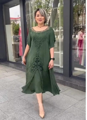 👗💃【S-5XL】2025 Нова широка дамска рокля с голям размер