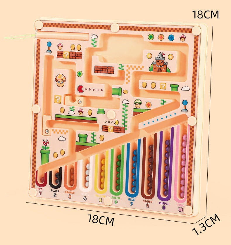 🧒👦🧠🧩 Jucărie labirint magnetic cu numere