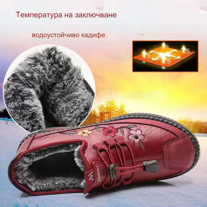 🥰🔥【35-41】Зимни нови топли плоски обувки от удебелено кадифе от удебелено кадифе