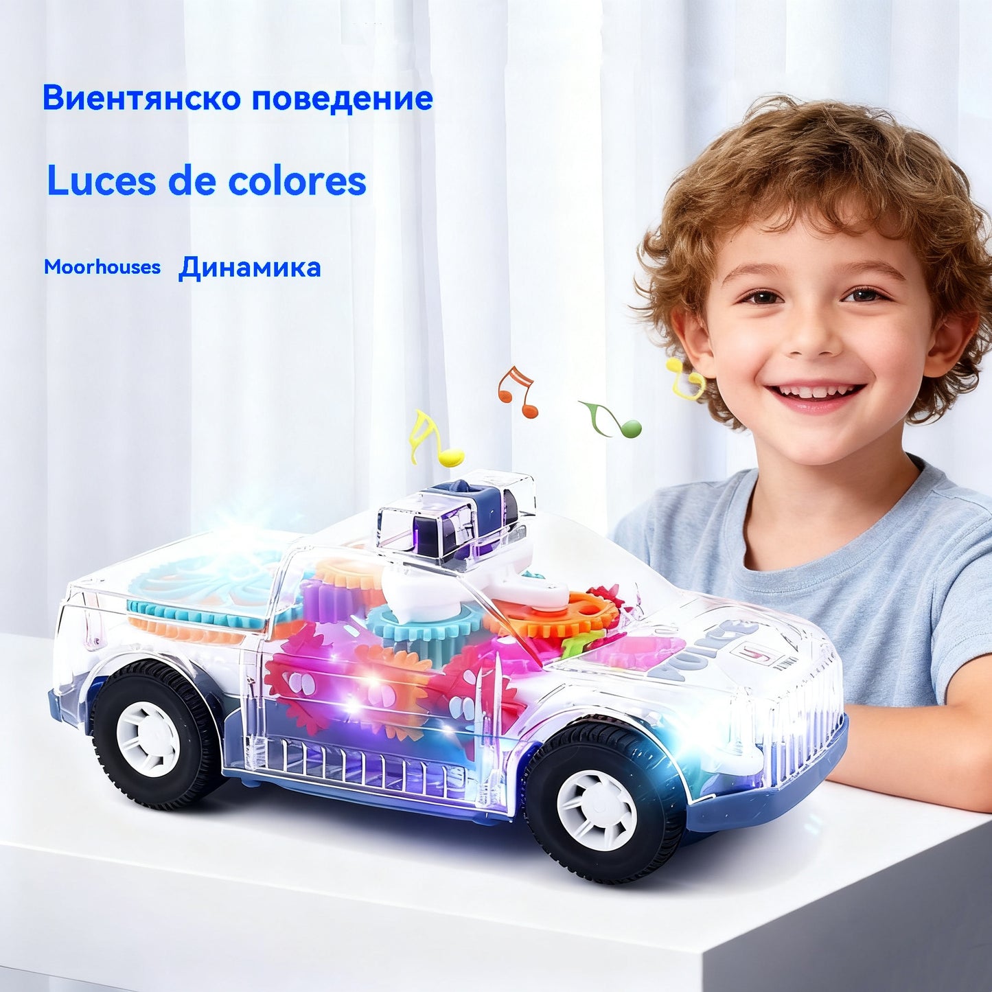 🔥🚔️🚨Симулатор на полицейска кола Музикална образователна играчка за деца Полицейска кола