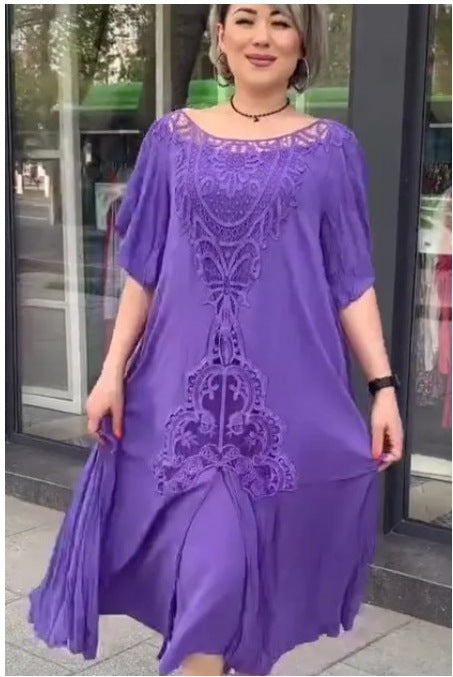 👗💃【S-5XL】2025 Нова широка дамска рокля с голям размер