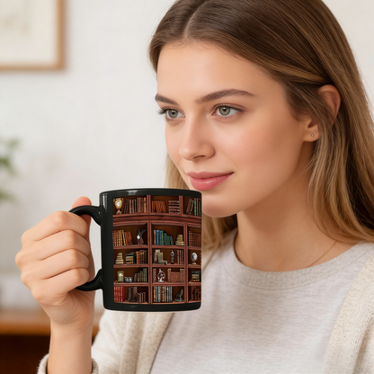 🔥☕Креативно проектирана чаша във формата на етажерка за книги, уникално проектирана чаша за кафе.