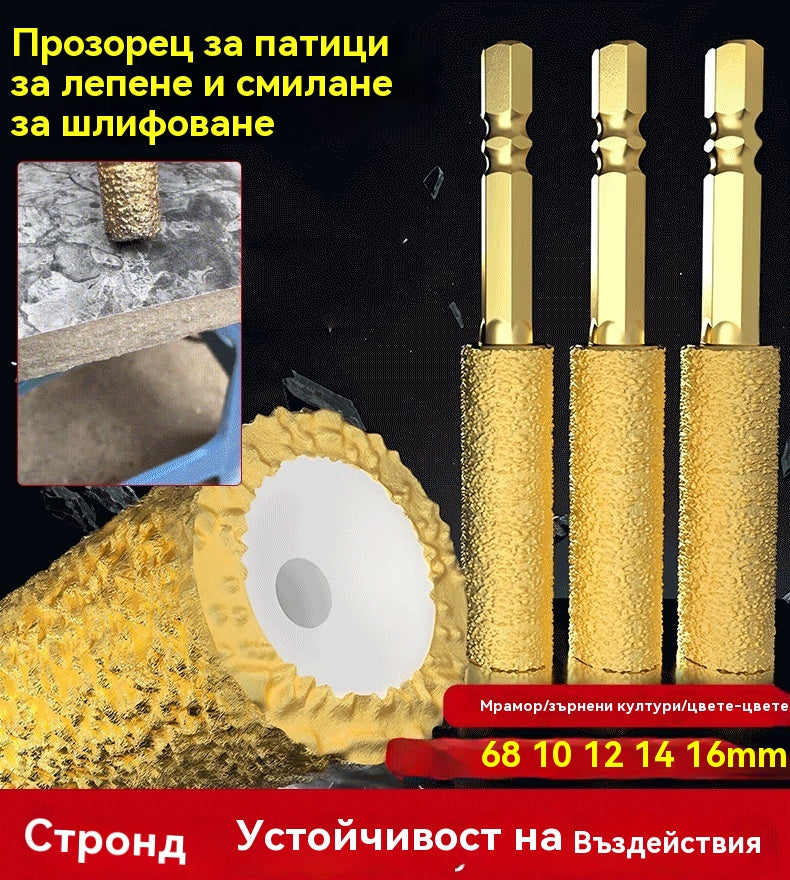 🧰🛠️【6 бр.】2025 нов инструмент за пробиване и облицоване на плочки, пробиване, шлайфане и рязане на плочки/мрамор/под, предназначен за ръчни бормашини.