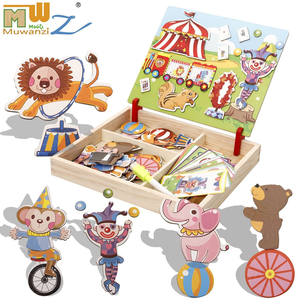 🧒🧩🎁Купете 1, вземете 1 безплатно🔥Образователни магнитни играчки-пъзели, дървени играчки-пъзели