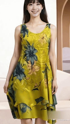 👗🌷【S-5XL】Елегантна рокля без ръкави с щампа 30% отстъпка