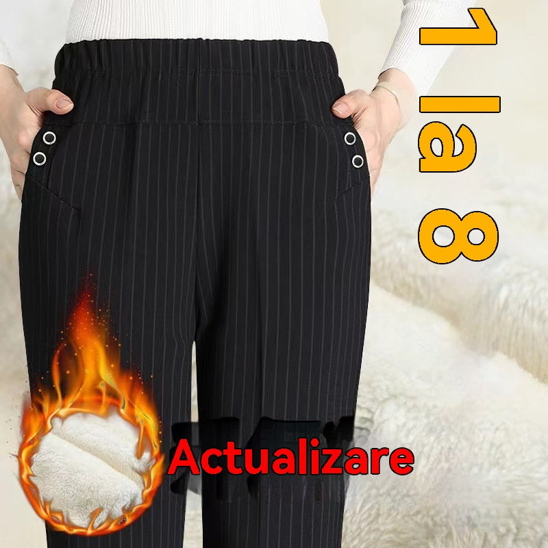 ✅👖【XL-5XL】Големи панталони за жени на средна и по-възрастна възраст, прави панталони, свободна кройка, ежедневни, стройни 【45-87,5 кг】