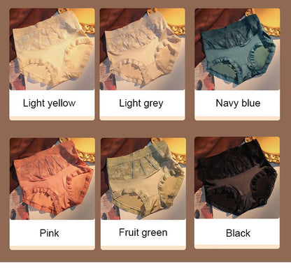 ✨✨✨【Купете 1 комплект, вземете 1 комплект безплатно】【6/12 части】Удобни и дишащи дамски гащи с висока талия