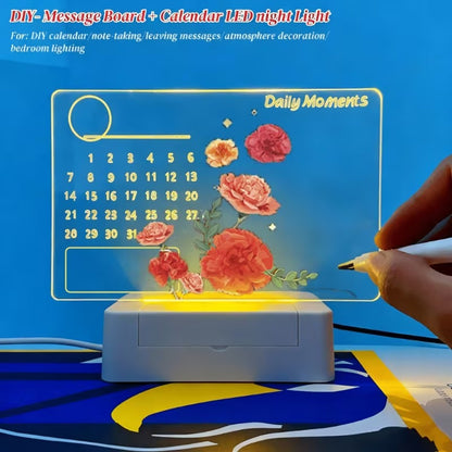 Акрилен прозрачен календар + бележник/бележка